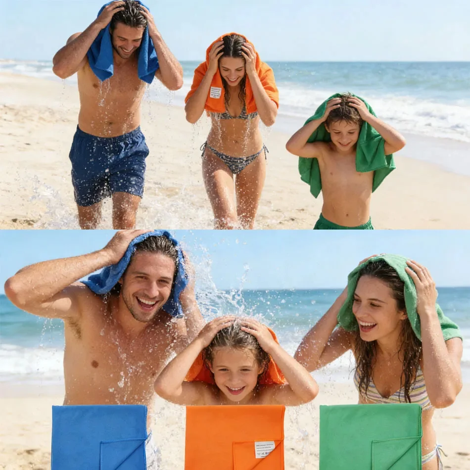 Serviette en microfibre, super absorbante séchage rapide, plage/yoga/natation/gym douce et légère – Image 5