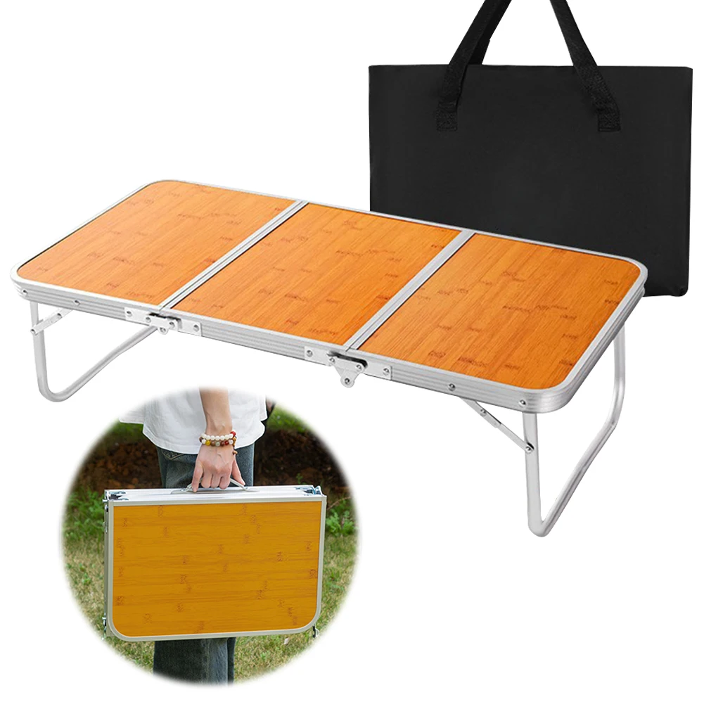 Table basse pliante 3 plis en aluminium légères Table utra-compact