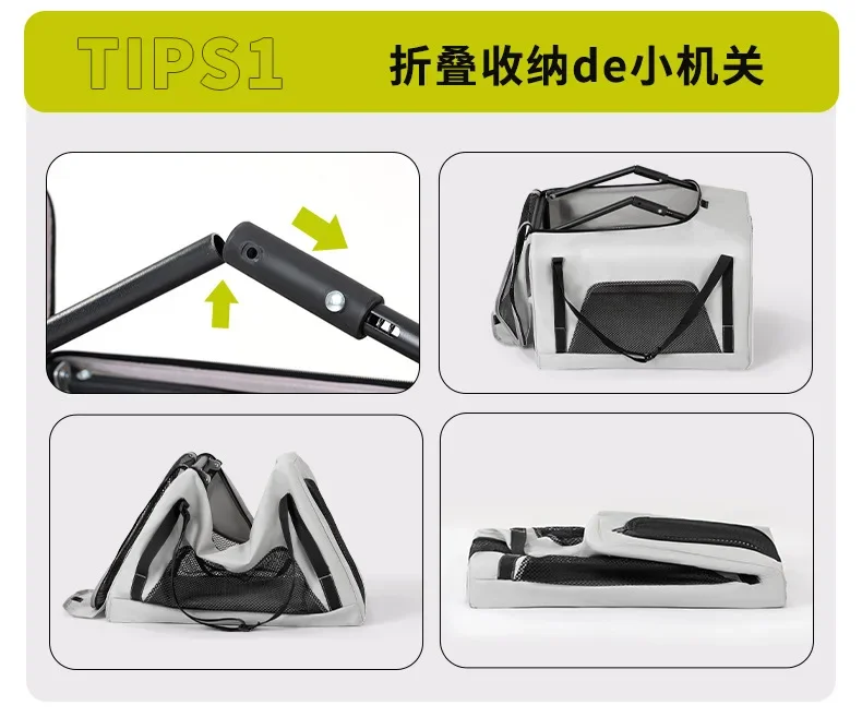 Foldable Pet Stroller for Cats Dogs, Lightweight Travel Cat Stroller, Outdoor Pushchair for Puppies, One-Hand Folding – Image 14