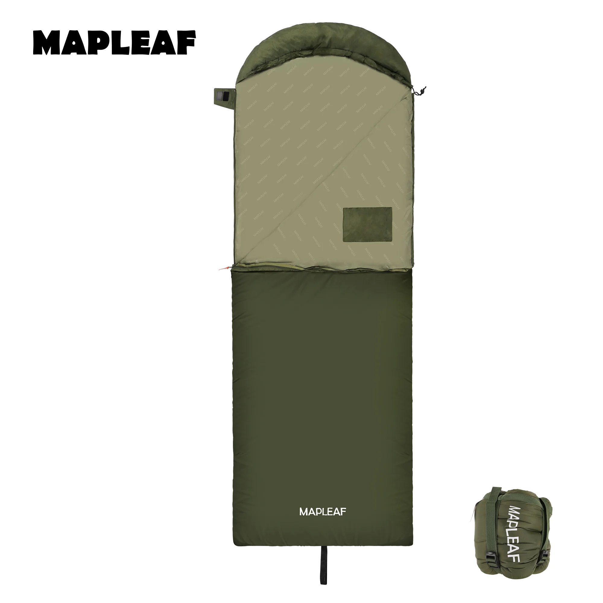 Sac de couchage enveloppe imperméable léger en feuille d'érable 15/5°C 3 saison