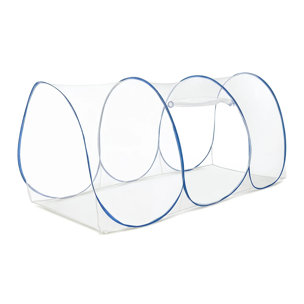 Moustiquaire pliable, protection contre les insectes, pour lit simple réglable, portable avec fermeture éclair – Image 9