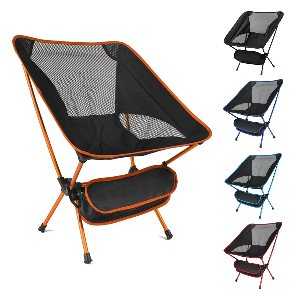 Chaise pliante Chaise légère portable ultra-légère et amovible Siège allongé pliable Pêche Camping Maison BBQ Jardin Randonnée