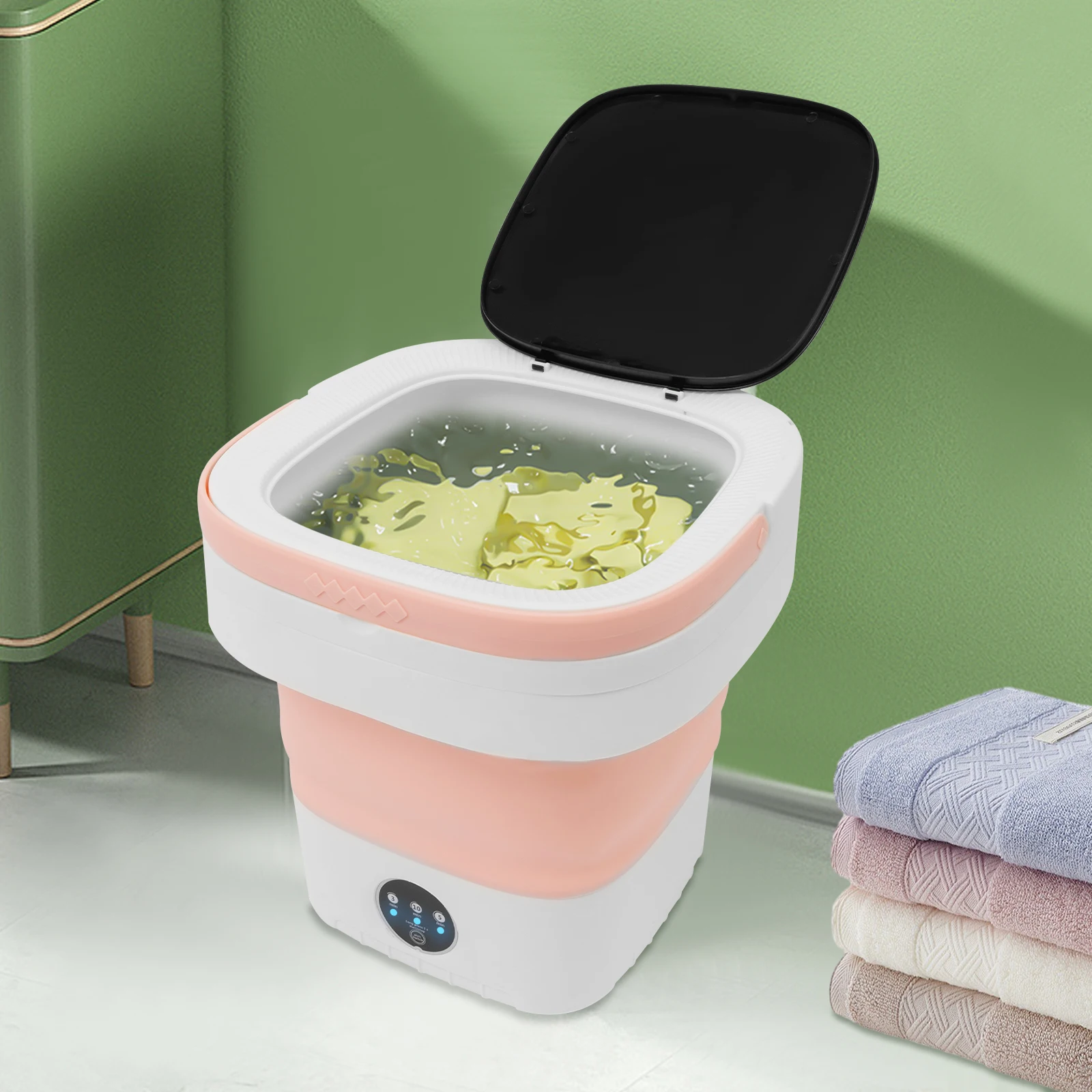 Mini machine à laver pliable légère 12 L grande capacité 36 W 220 V – Image 2