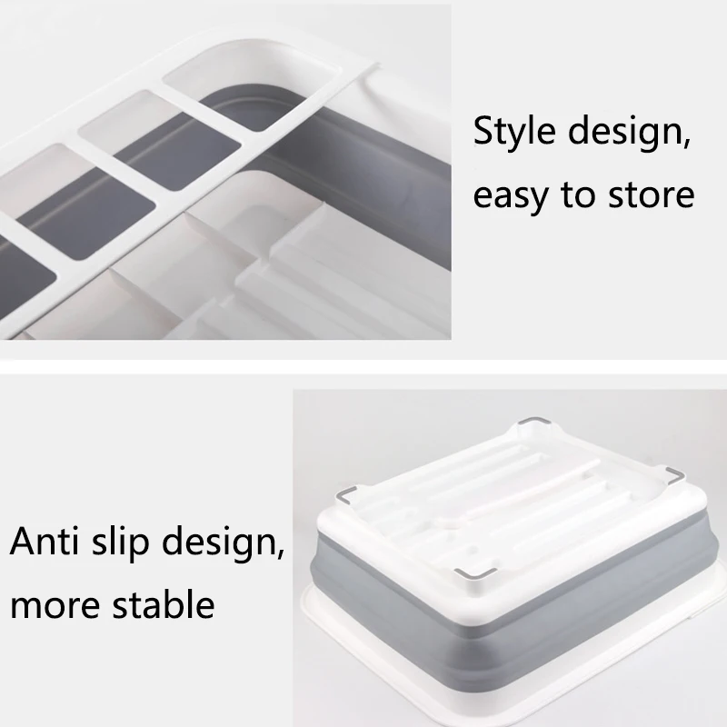 Égouttoir à vaisselle pliable et portable pour cuisine – Image 6