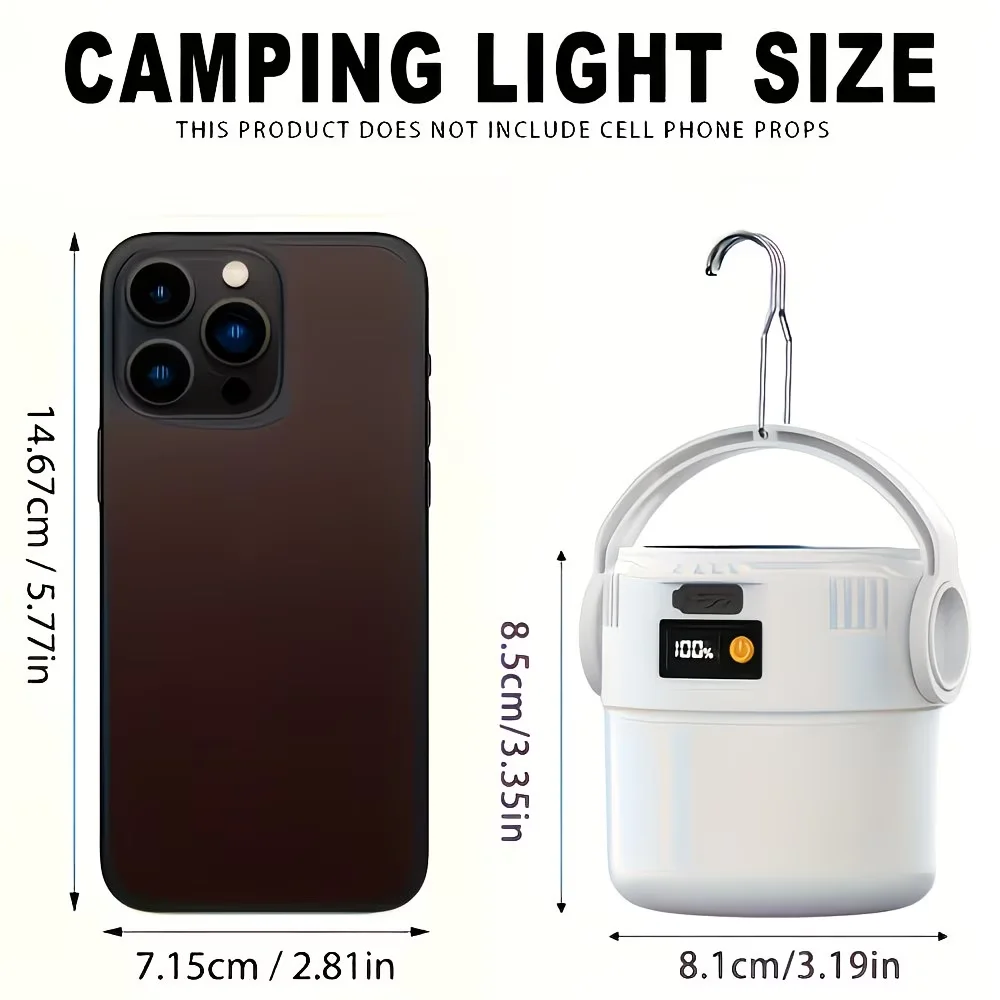 Lanterne rechargeable USB/ solaire, lampe de secours étanche – Image 6