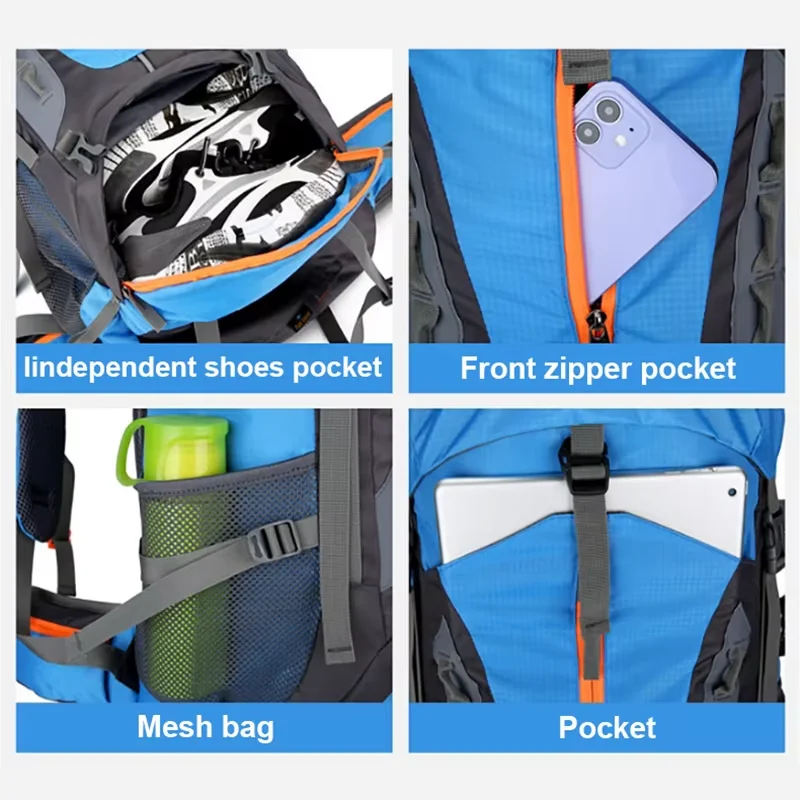 Sac à dos 70 L rangement pour randonnée à bandoulière – Image 5