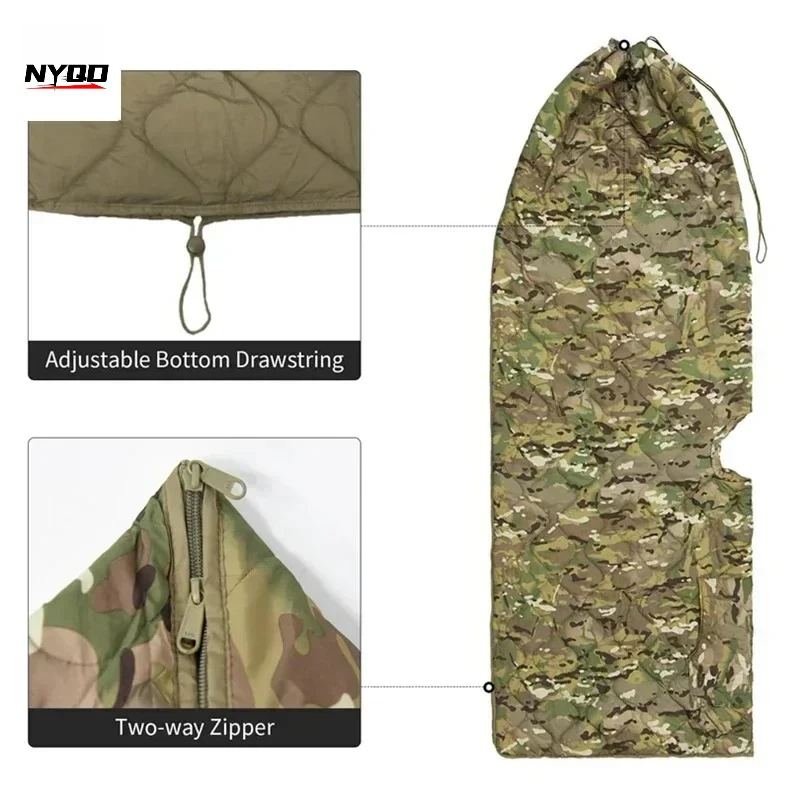 Poncho/Couverture camouflage isolante imperméable doublure chaude d'hiver idéale pour la chasse ou acivité en plein air – Image 4