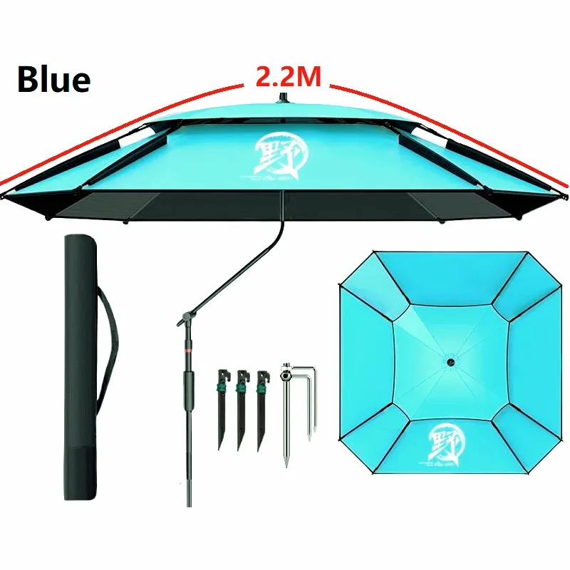 Parasol/parapluie plage et pêche octogonal innovant, de qualité, 2,2-2,4 m – Image 8