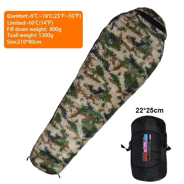 Sac de couchage momie ultraléger, chaud duvet de canard 0°/-20°C automne/hiver – Image 8