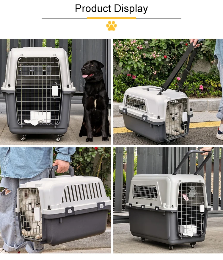Dog Cage Pet Carrier Kennel Dog Travel Cate Portable Dog Cage for Small and Large Pets Air Box – Image 16