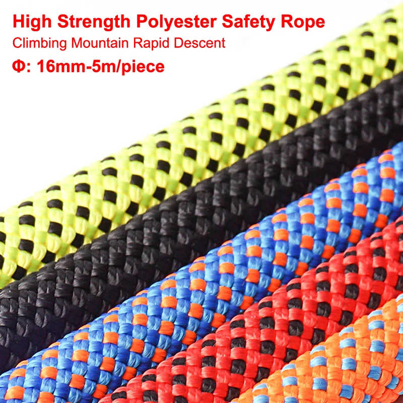 Corde de sécurité en polyester haute résistance 5 m Φ : 16 mm – Image 2