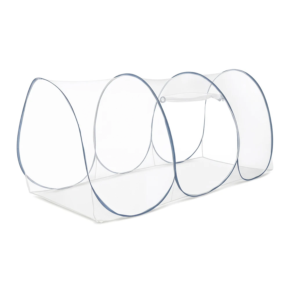 Moustiquaire pliable, protection contre les insectes, pour lit simple réglable, portable avec fermeture éclair