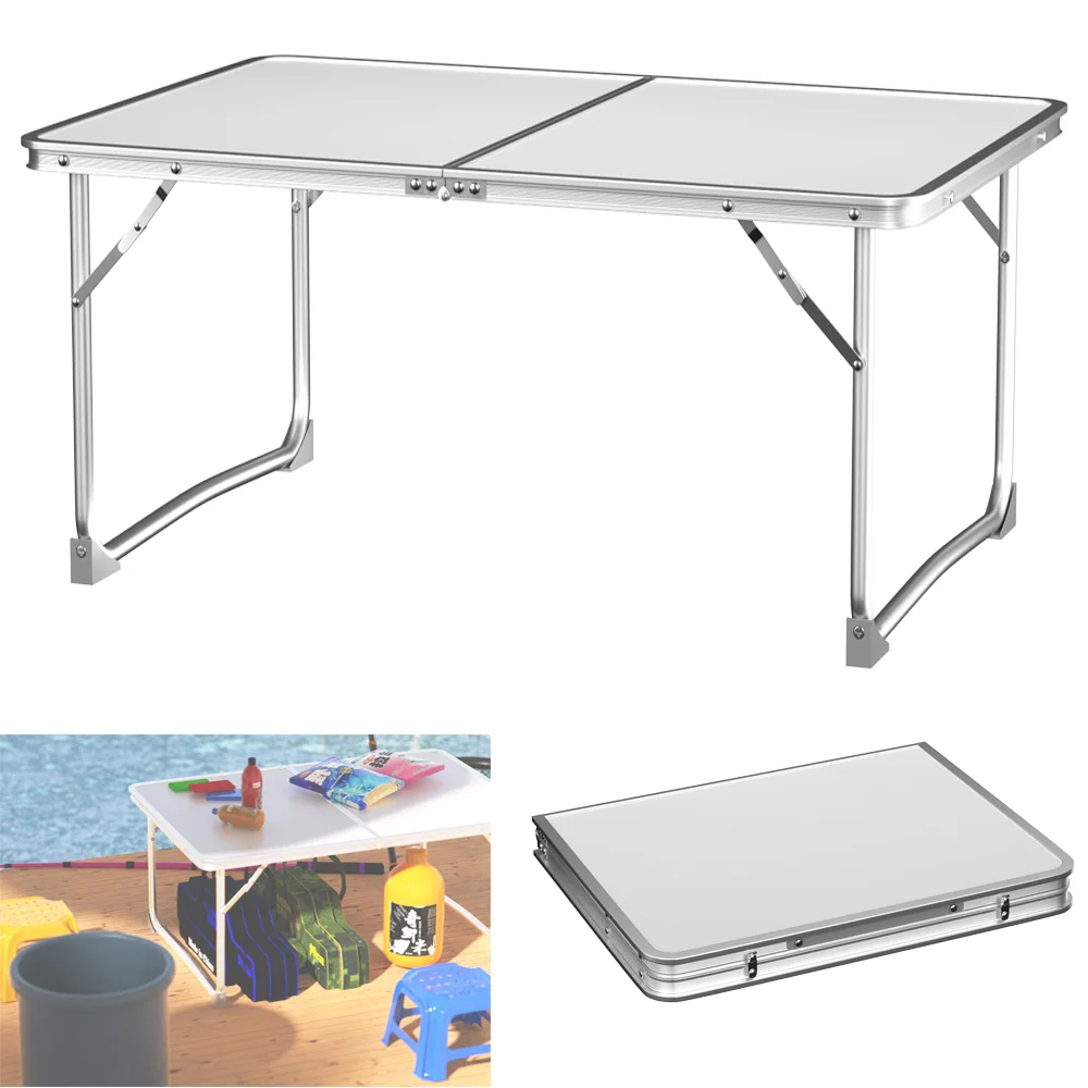 Petite table de pique-nique pliante égère en aluminium, pliable 60 x 40 x 26 cm