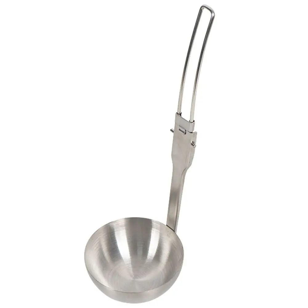 Cuillère pliante en acier inoxydable pour cuisine et extérieur, louche de cuisine – Image 4