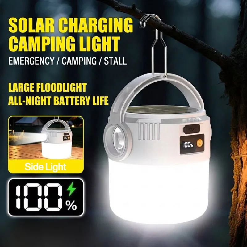 Lanterne rechargeable USB/ solaire, lampe de secours étanche