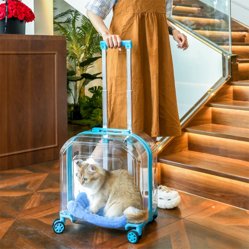 valise/caisse de transport, grande capacité, respirante pour animaux de compagnie, chats et chiens – Image 2