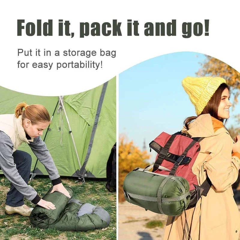 Sac de couchage ultraléger, imperméable, enveloppe chaude, 3 saisons, 15/5°C 1er Prix – Image 2