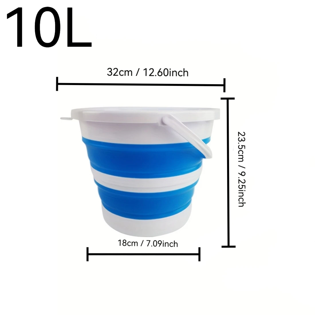 Seau pliant portable 1 pièce 5/10L durable, facile à ranger – Image 9