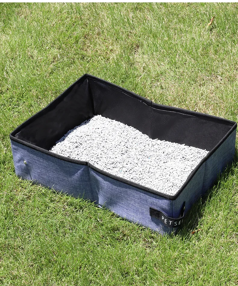 Bac à litière pour chat portable, résistant aux fuites, pliable – Image 14