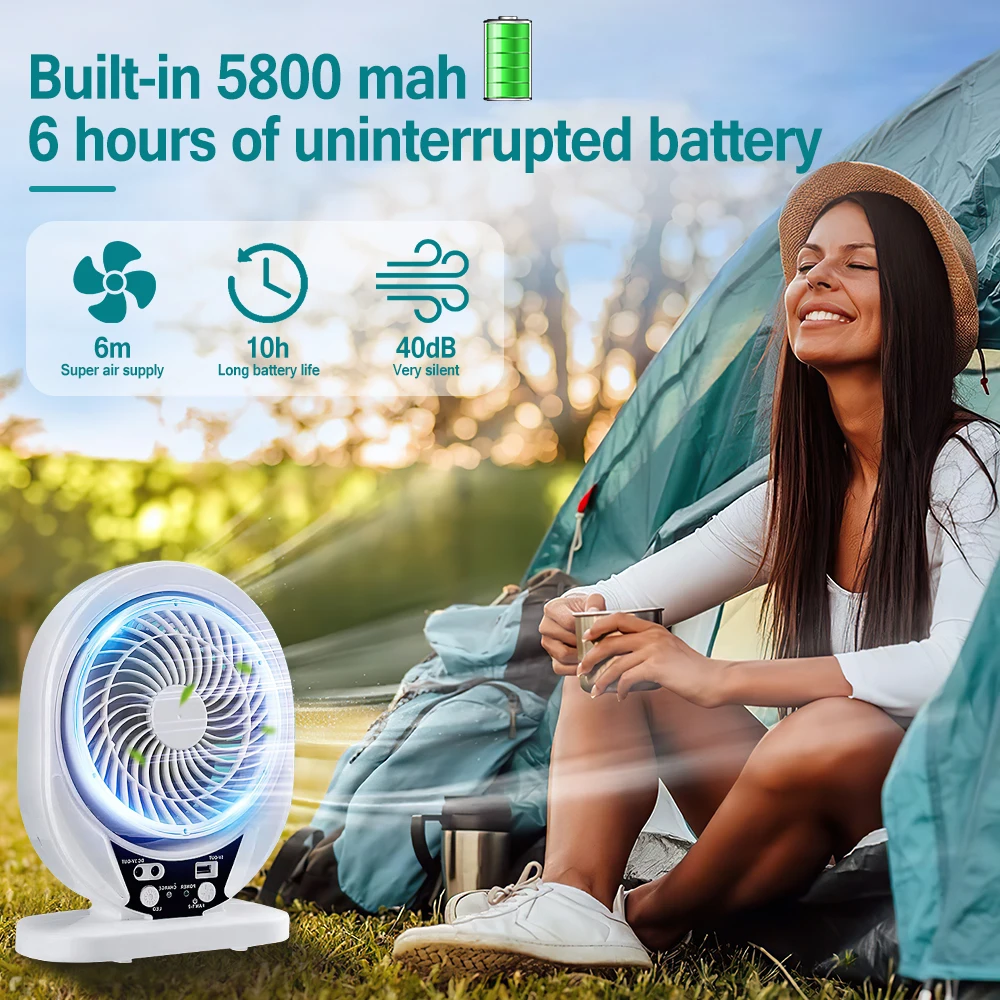 Ventilateur solaire portable aste – Image 4