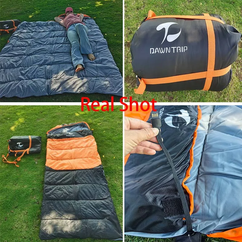 Sacs de couchage chauffants en coton, alimentation USB, sac de transport léger étanche connectable avec un second – Image 6