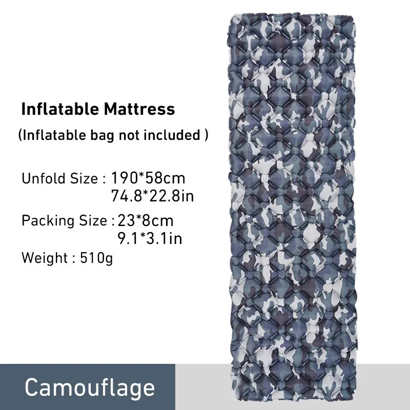 Matelas gonflable ultraléger Coussin d'air d'extérieur Randonnée WESTTUNE – Image 8