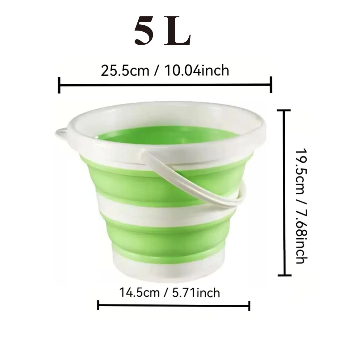 Seau pliant portable 1 pièce 5/10L durable, facile à ranger – Image 7