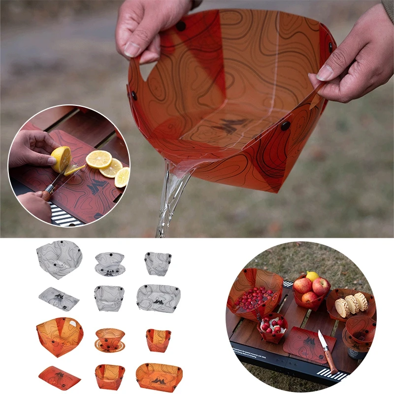 Ensemble de vaisselle de voyage pliable et léger Réutilisable – Image 25