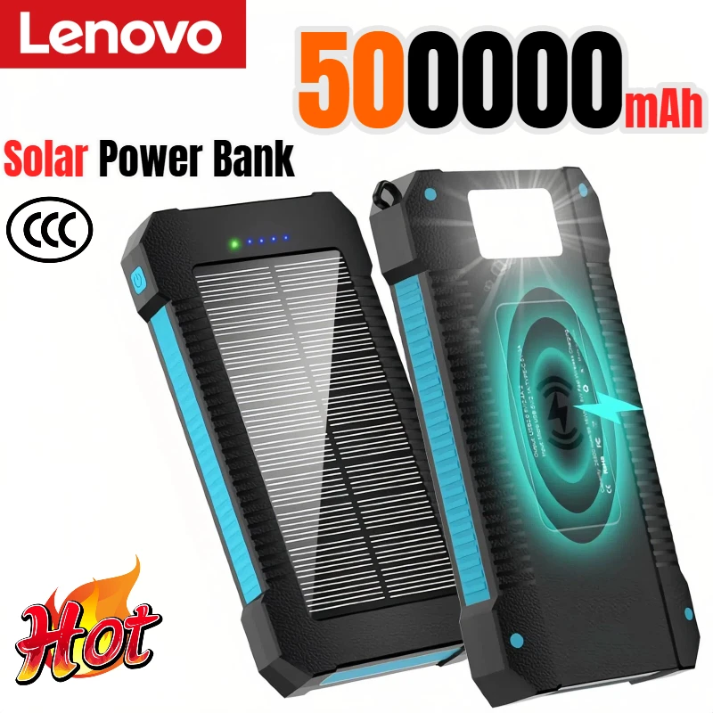 Batterie externe portable extérieure portable Lenovo 500 000 mAh à charge ultra rapide et grande capacité pour iPhone Samsung Huawei