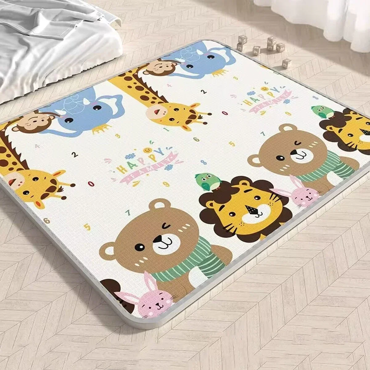Tapis de jeu/d'activité rampant pour bébé EPE non toxique sécuritaire 5 tailles au choix – Image 14