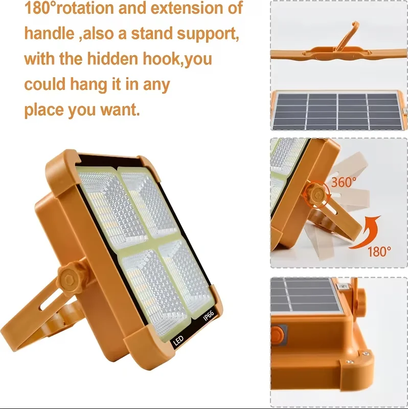 Lampe de camping solaire portable avec support – Image 5