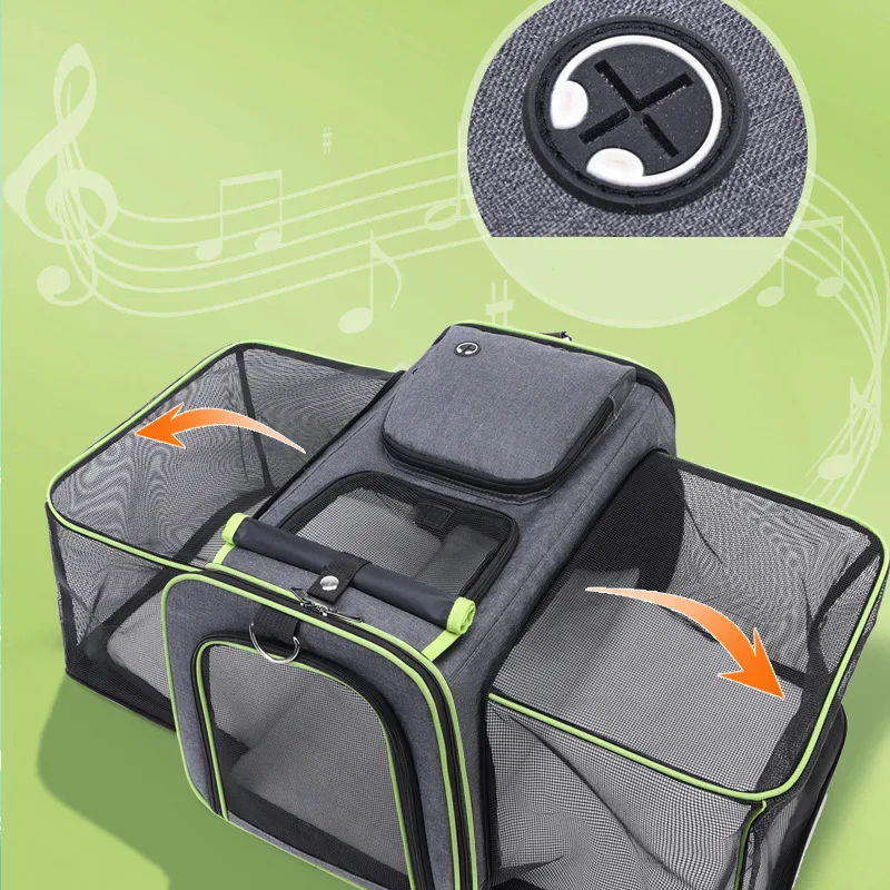 Sac de transport respirant pliable pour petits animaux chien/chat voiture, extérieur, grand espace – Image 2