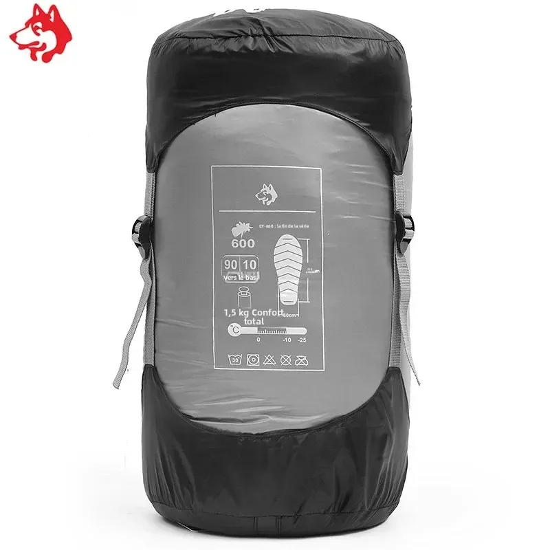 sac couchage momie 3 saison froide -10/-20°C types luxe d'épaisseur Duvet de canard blanc Jungle king – Image 4