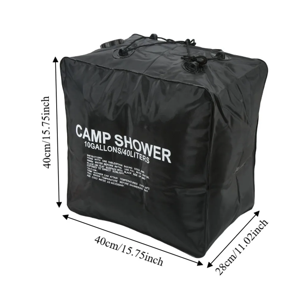 Sac de douche durable 40 L PVC avec pulvérisateur solaire Voyage plein air – Image 6