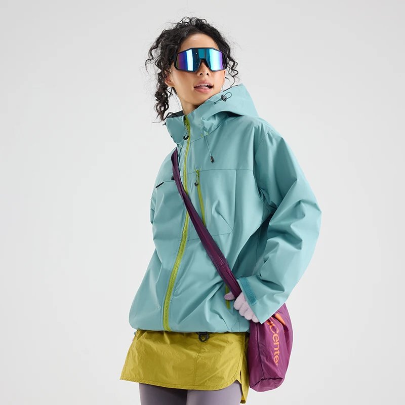 Veste à capuche de randonnée unisexe imperméable, coupe-vent d'automne – Image 4