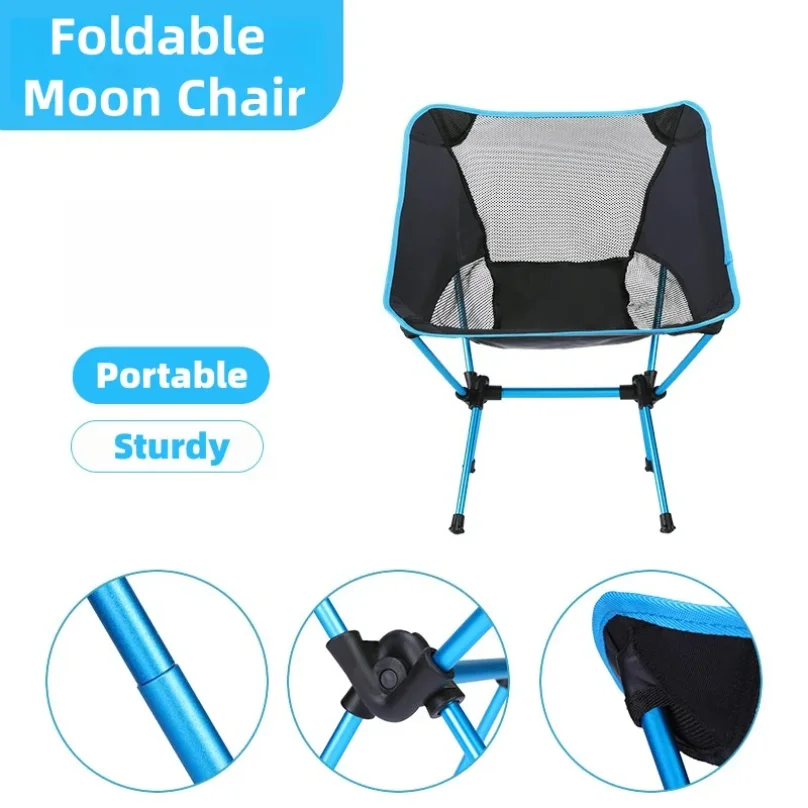 chaise pliante en alliage d'aluminium ultra légère Confortable (159kg) – Image 4