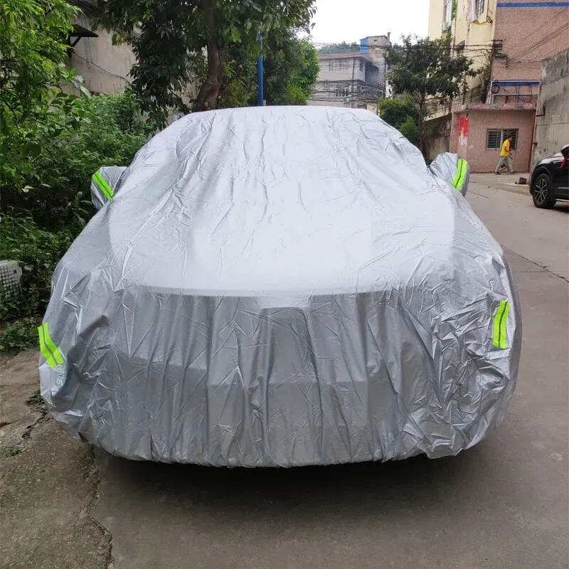 Housses/protection imperméable uv complètes universelles pour SUV/Sedan, argenté S-XXL Auto – Image 4