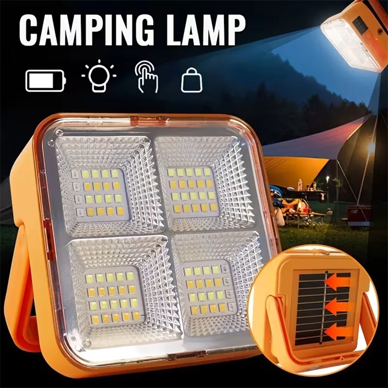 Lampe de camping solaire portable avec support