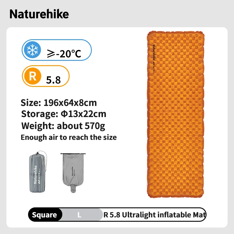 Matelas gonflable de camping couchage pliable ultraléger pour tente Naturehike R 5.8 – Image 11