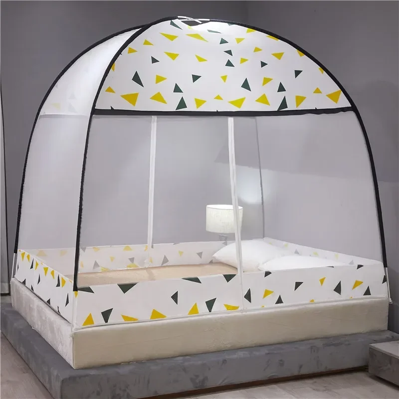 Moustiquaire de lit pliable pour lit double, respirante, anti-moustiques, pour la maison, les voyages et le camping – Image 6