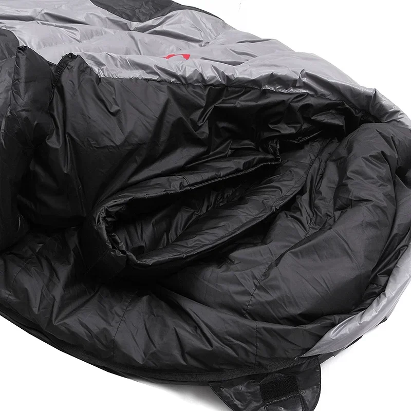sac couchage momie 3 saison froide -10/-20°C types luxe d'épaisseur Duvet de canard blanc Jungle king – Image 5