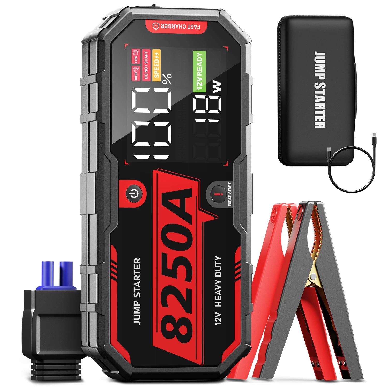 Démarreur robuste de luxe, amplificateur de batterie 12 V, batterie externe portable pour 4x4 tout-terrainAdoreTrip 8250A – Image 7