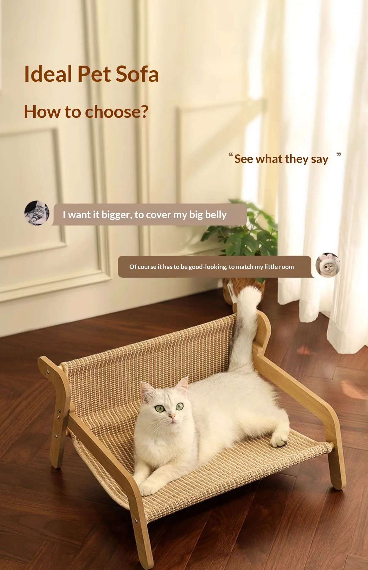 Lit de repos pour chat en forme de canapé Griffoir pour chat – Image 8