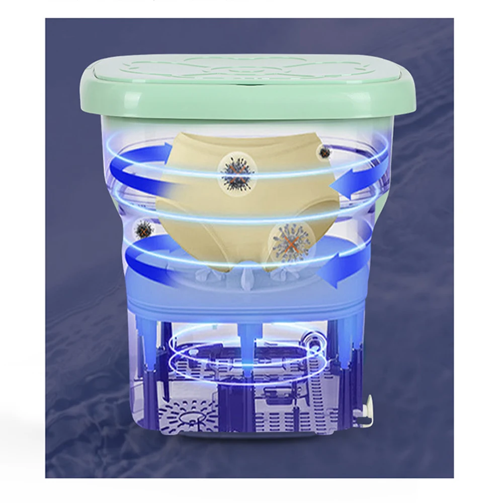Machine à laver portable grande capacité de 25 L, seau pliant et essoreuse 220 V – Image 3