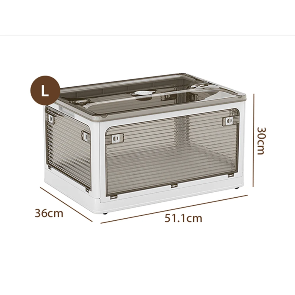 Boîte de rangement pliable, épais avec couvercle, rangement pour voiture de camping, pique-nique, placard, – Image 6