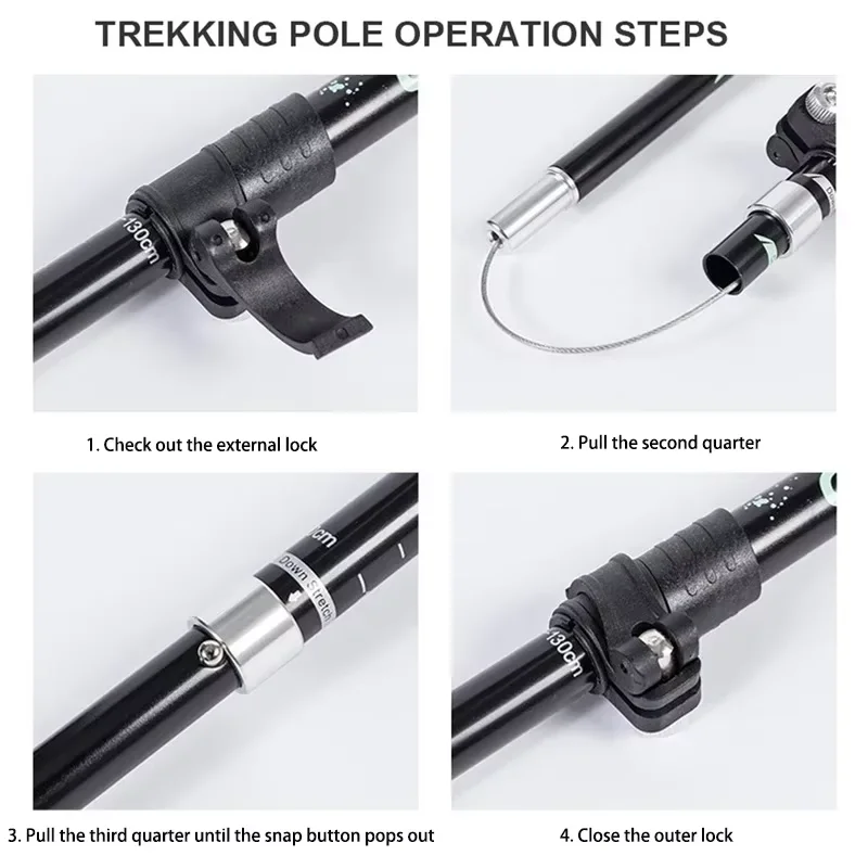 2 bâtons de trekking ultralégers pliables – Image 14