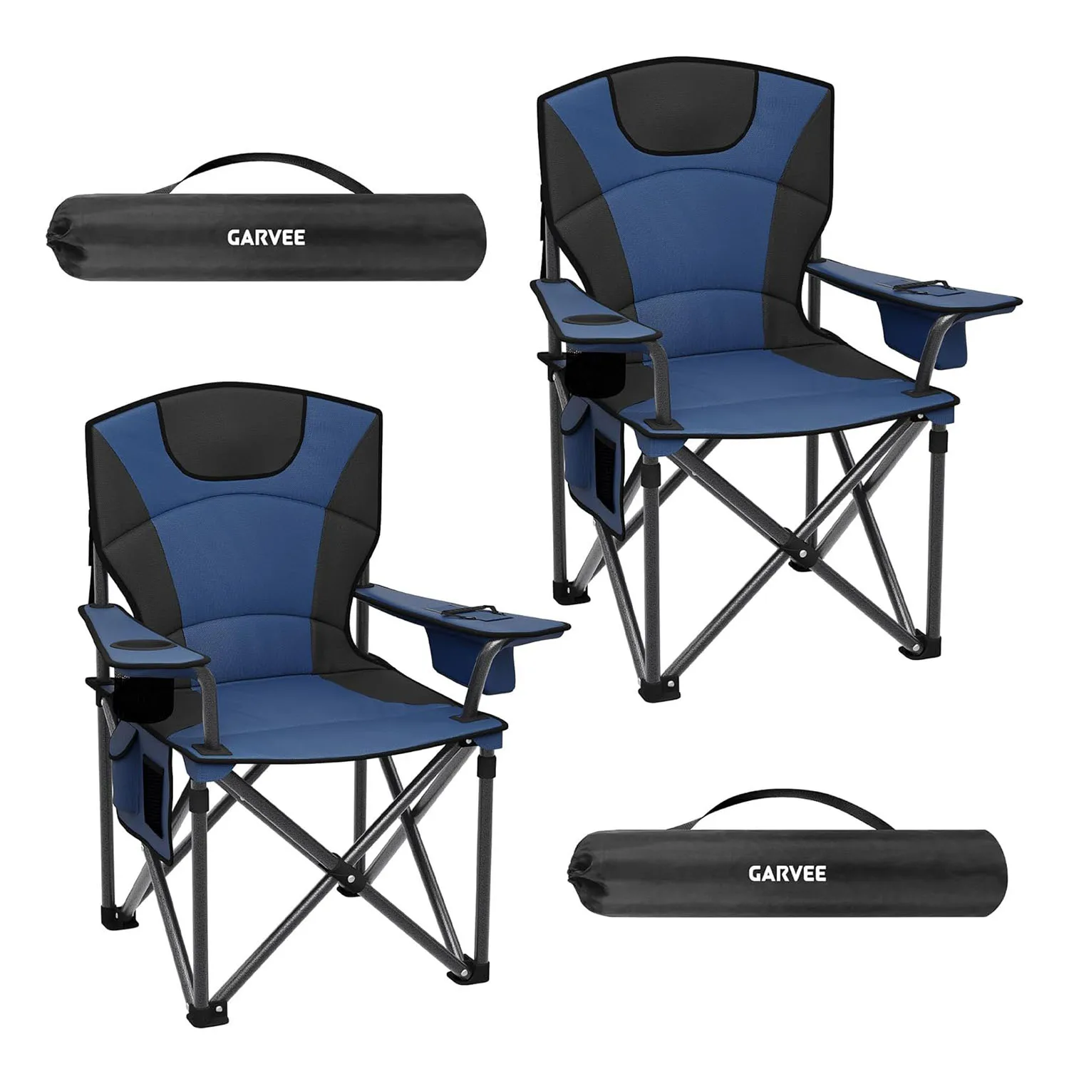 1/2 Chaise/fauteuil camping adultes pliable résistant 200 kg, pour camping peche plein air – Image 8