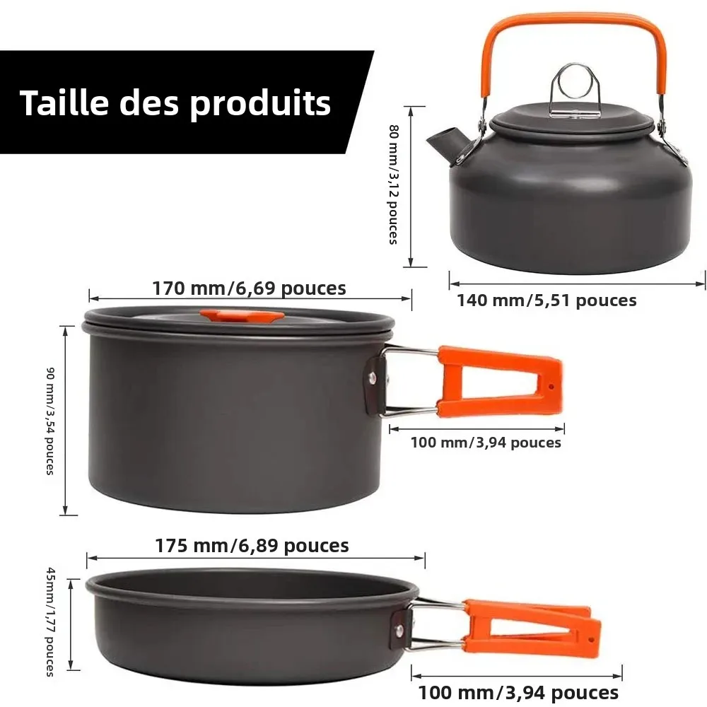Ensemble vaiselle d'extérieur en aluminium – Image 2
