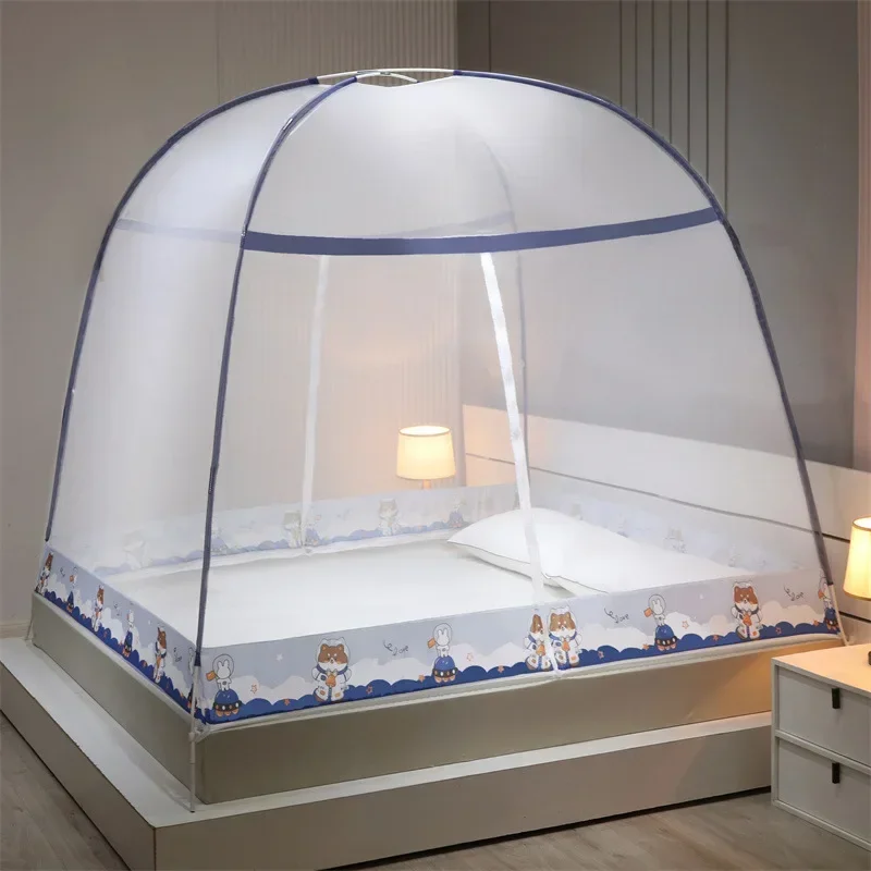 Moustiquaire de lit pliable pour lit double, respirante, anti-moustiques, pour la maison, les voyages et le camping – Image 22
