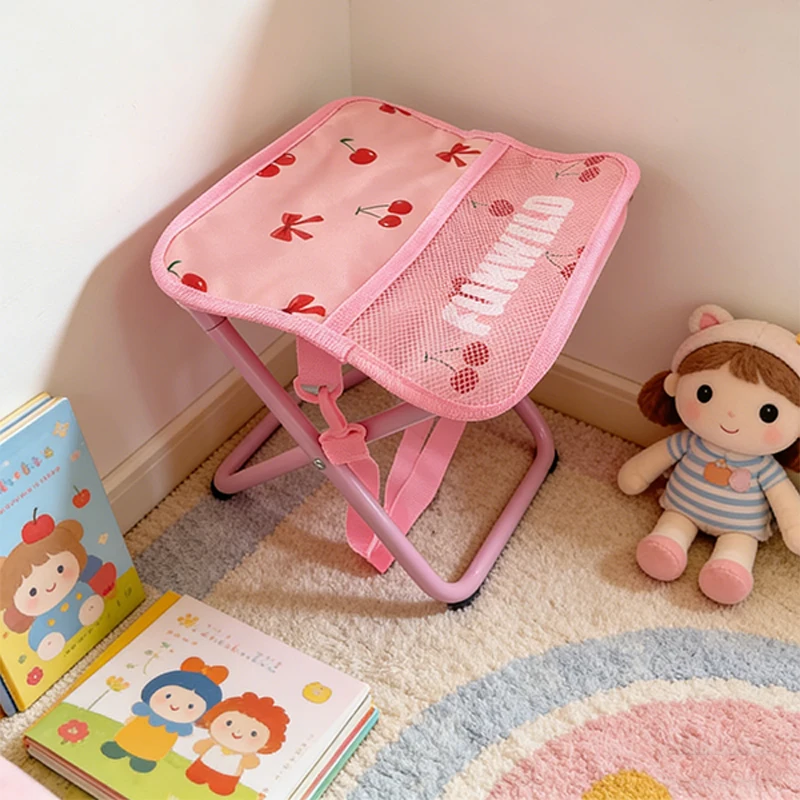 Chaise de Camping à motif cerise rose – Image 9